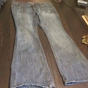Mossimo jeans juniors size 15 wide leg/bootcut